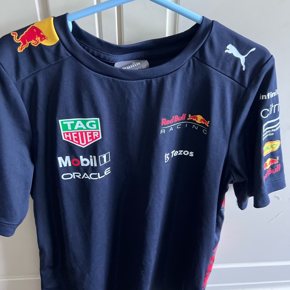 Puma Kids Navy Racing T-Shirt